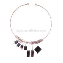 Fashion Black Natural Gem Stone Choker Necklace